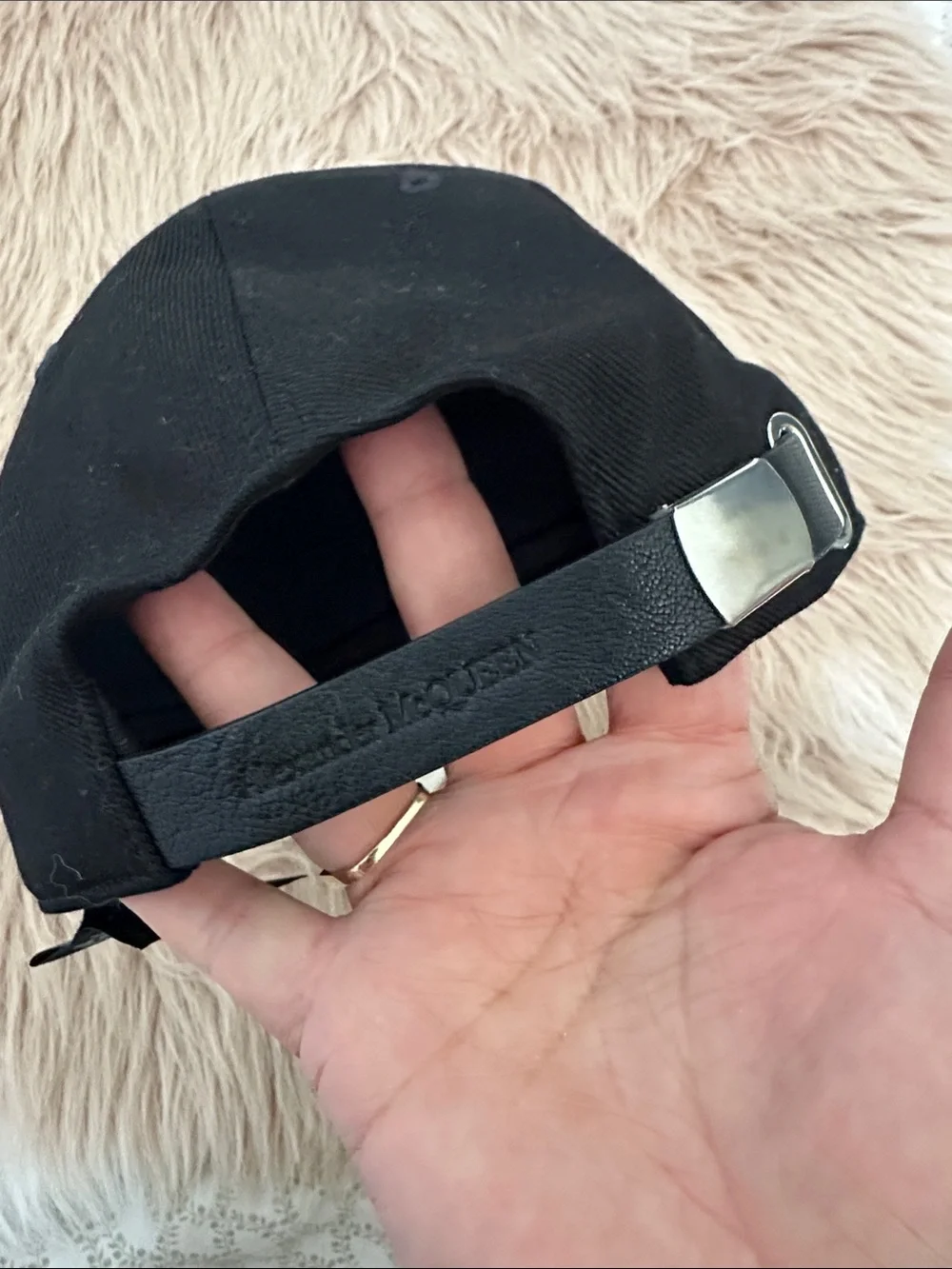 Alexander McQueen black and white cap